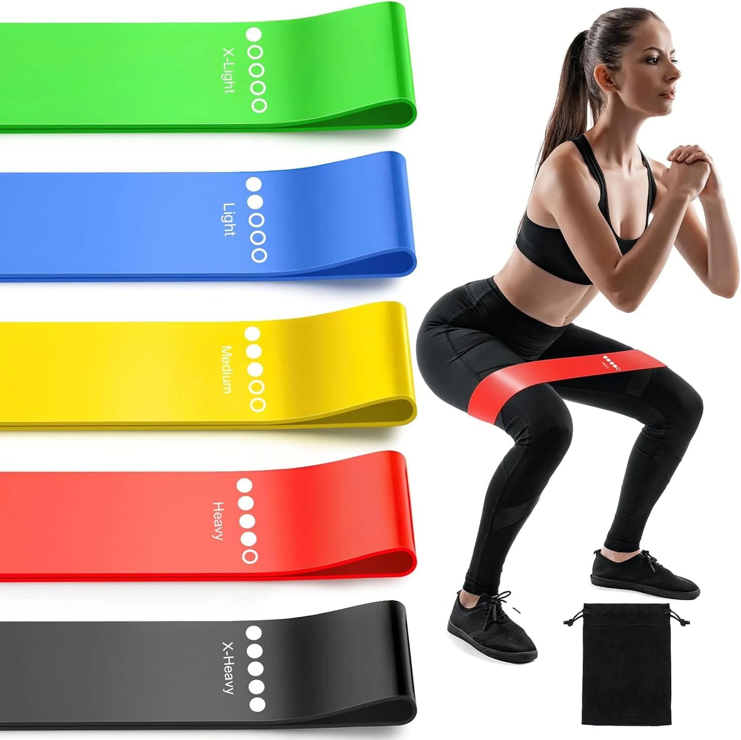 5-Level TPE Resistance Bands Set - Full Body | FitNest UK