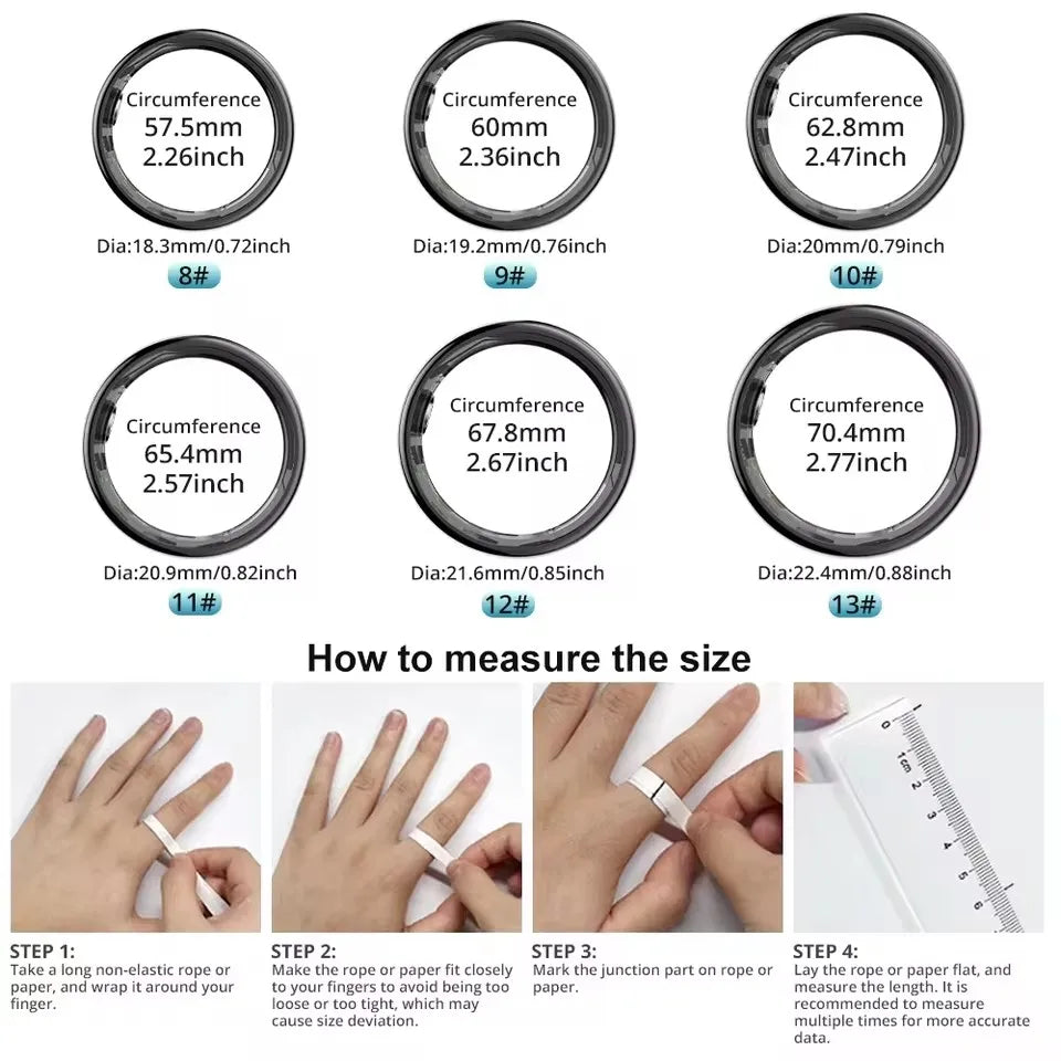 R09 Smart Ring  Heart & Oxygen Monitor | FitNest UK