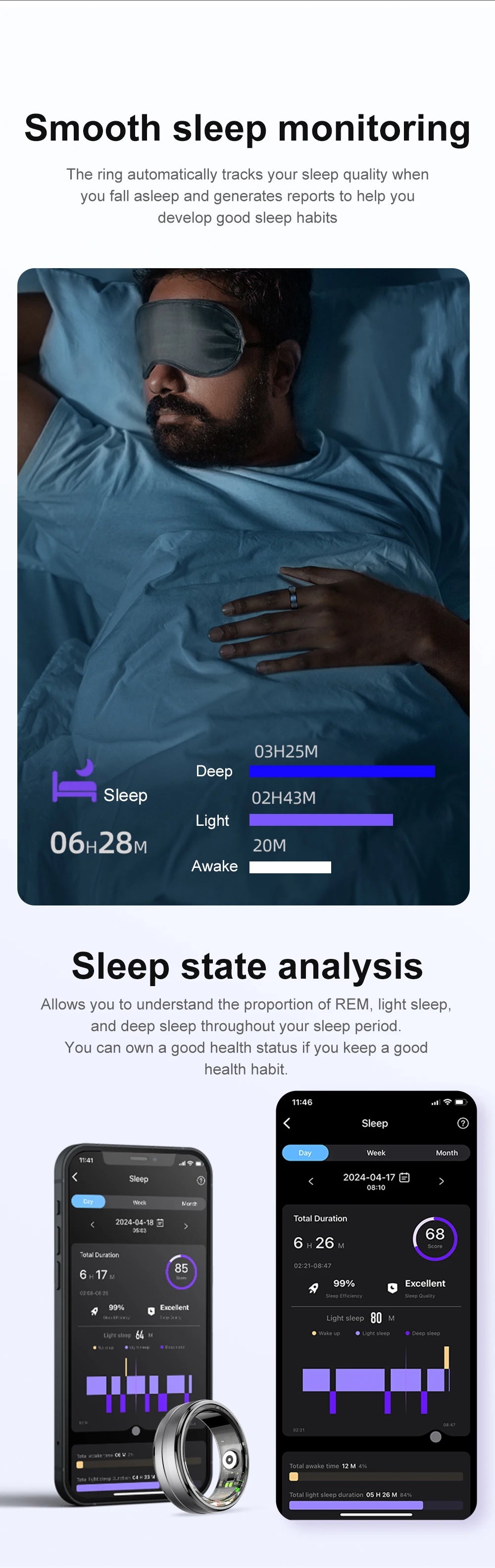 R06 Smart Ring  Heart & Oxygen Monitor | FitNest UK