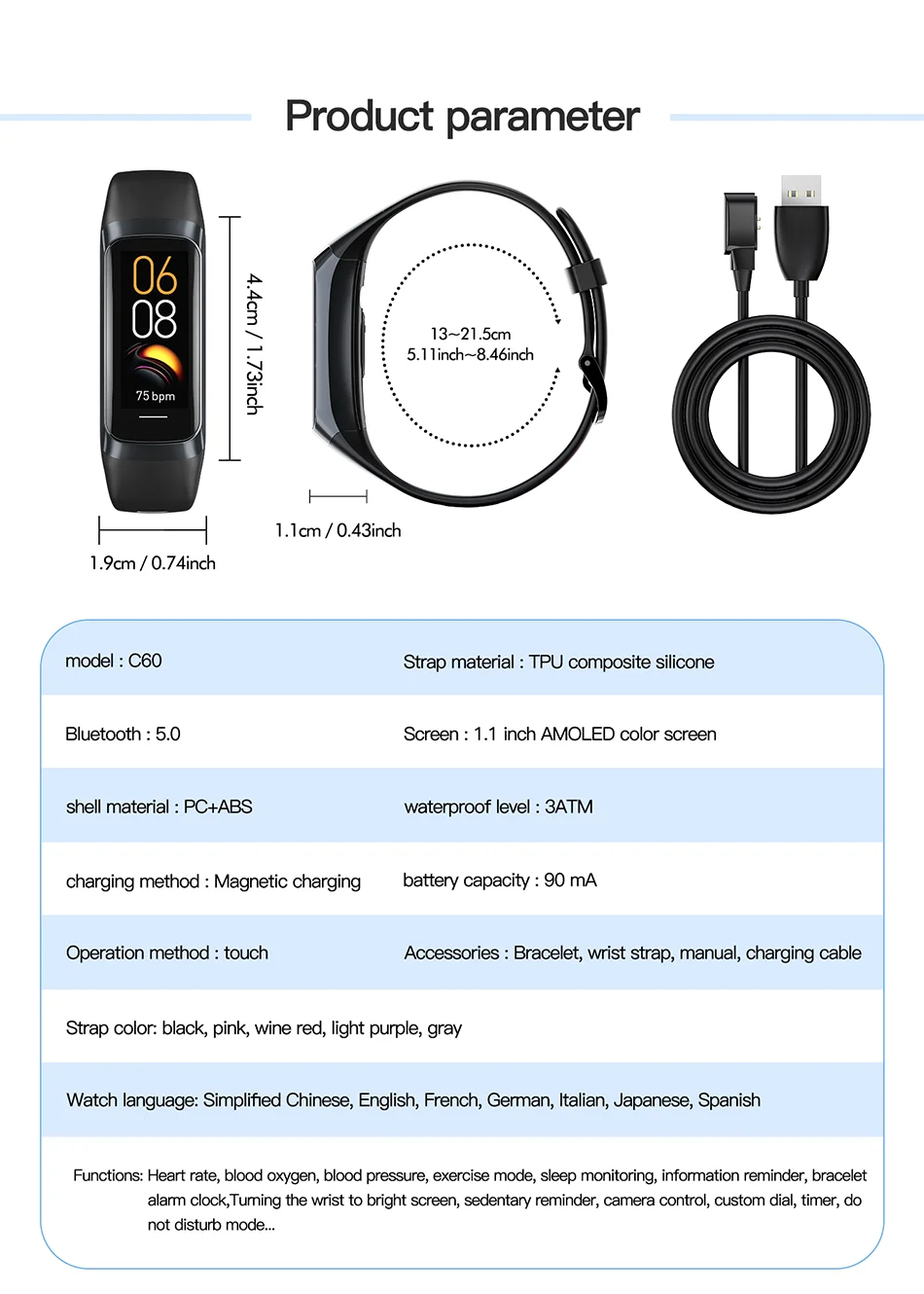 LIGE AMOLED Smartwatch  Waterproof Fitness | FitNest UK