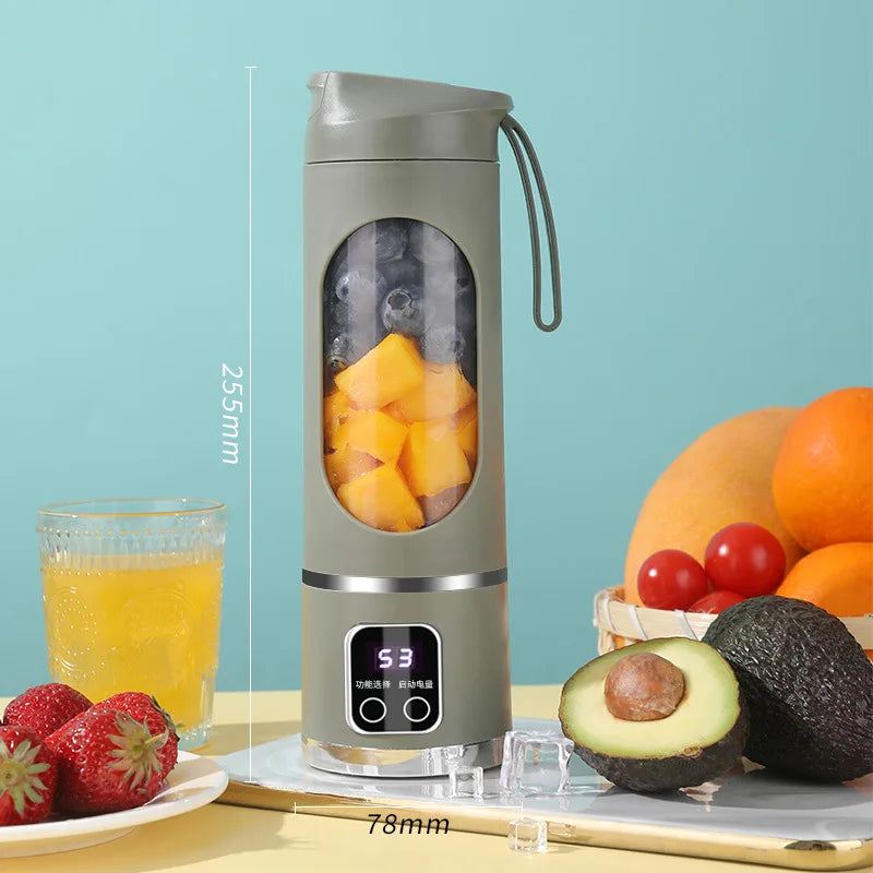 Fruit Juicer Blender 450ml  10-Blade USB | FitNest UK