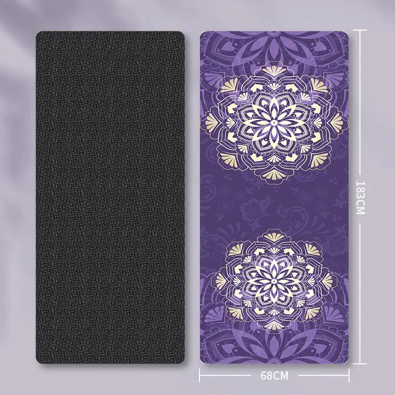 Folding Suede Yoga Mat  Thick Non-Slip Travel | FitNest UK