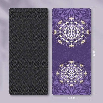 Folding Suede Yoga Mat  Thick Non-Slip Travel | FitNest UK