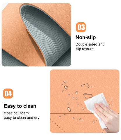 WESTTUNE Eco Yoga Mat - Non-Slip Exercise | FitNest UK