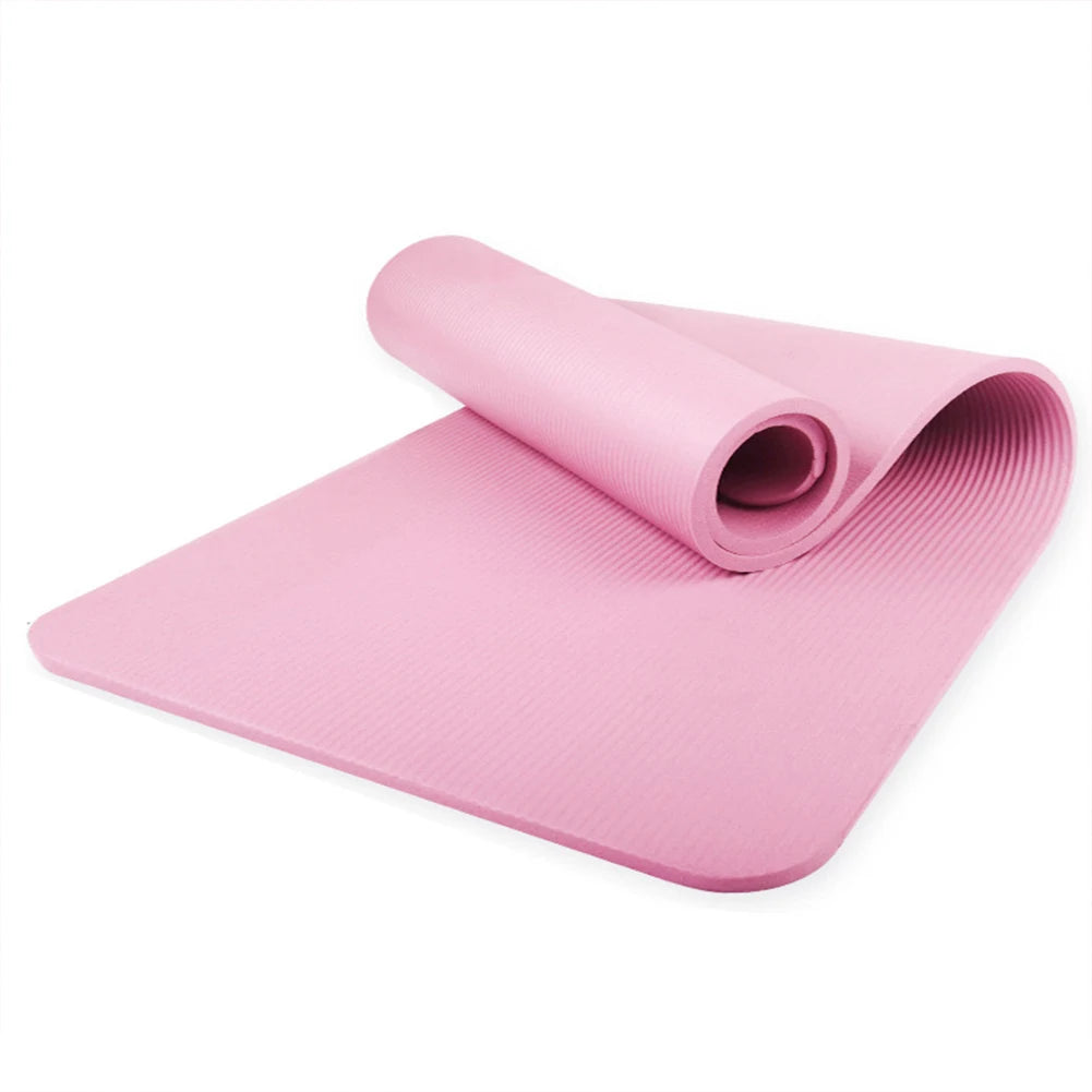 Thick Non-Slip Yoga Mat – Solid Color Fitness Exercise Mat for Home Gym & Workouts – FitNest UK