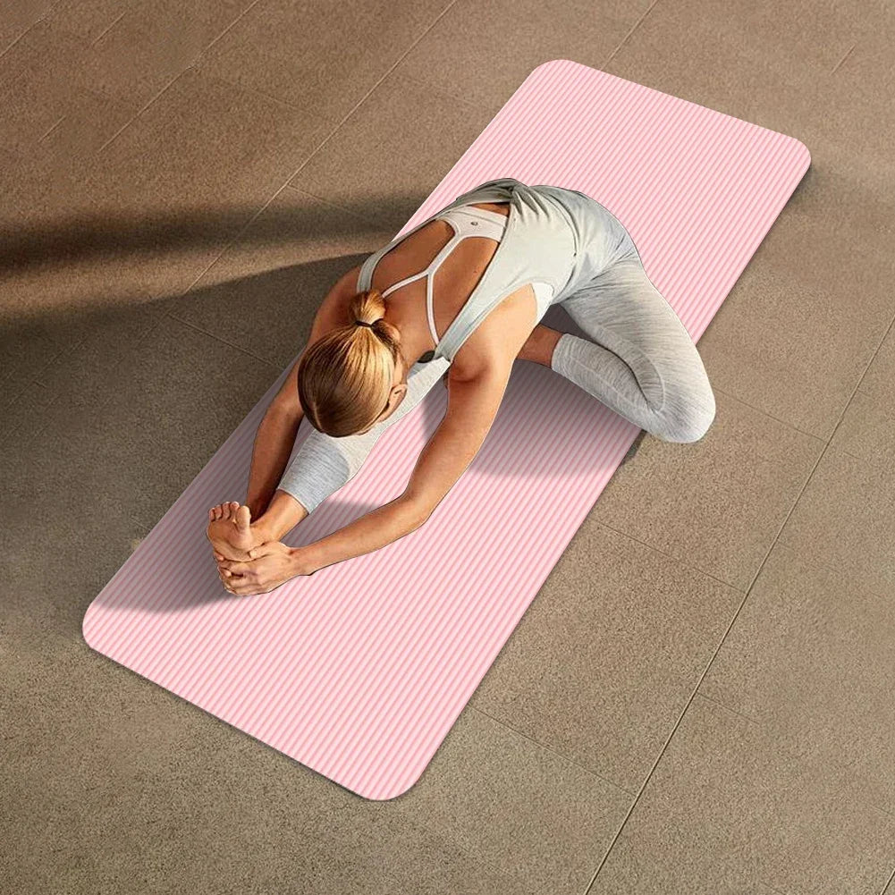 Thick Non-Slip Yoga Mat – Solid Color Fitness Exercise Mat for Home Gym & Workouts – FitNest UK
