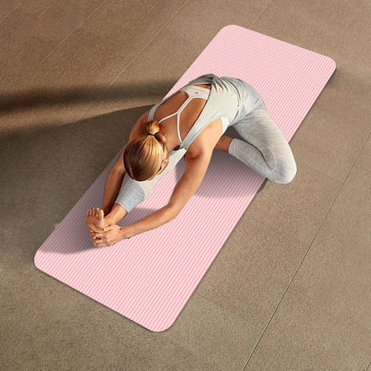 Thick Non-Slip Yoga Mat – Solid Color Fitness Exercise Mat for Home Gym & Workouts – FitNest UK
