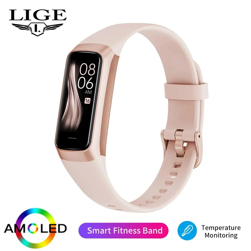 LIGE AMOLED Smartwatch  Waterproof Fitness | FitNest UK