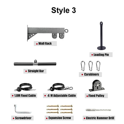 Wall-Mounted Pulley Cable System - Home Gym | FitNest UK