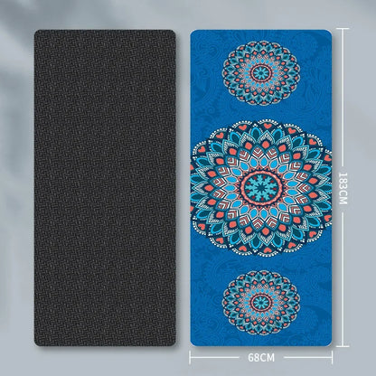 Folding Suede Yoga Mat  Thick Non-Slip Travel | FitNest UK