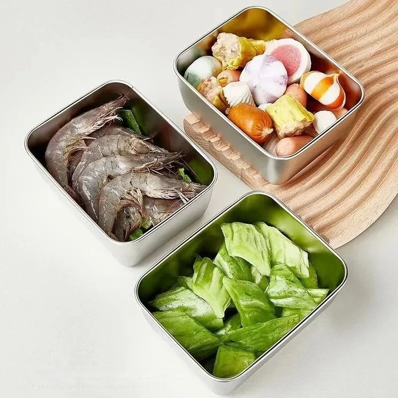 Stainless Steel Food Storage Box Set | FitNest UK