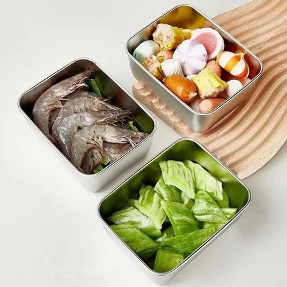 Stainless Steel Food Storage Box Set | FitNest UK