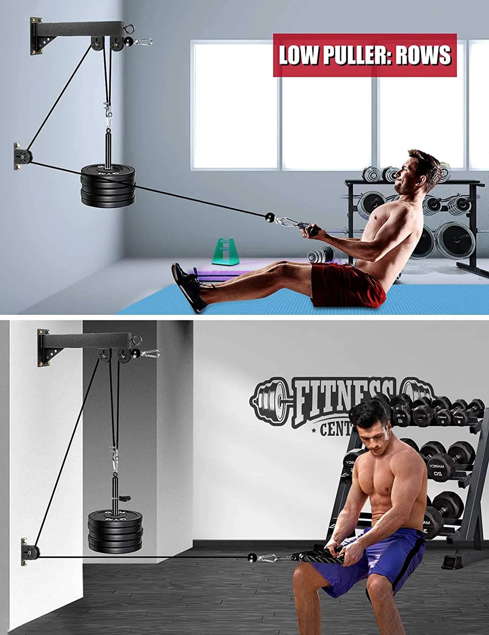 Wall-Mounted Pulley Cable System - Home Gym | FitNest UK