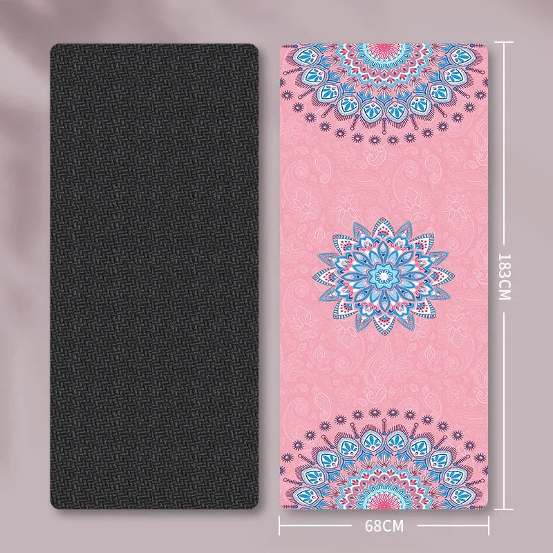 Folding Suede Yoga Mat  Thick Non-Slip Travel | FitNest UK