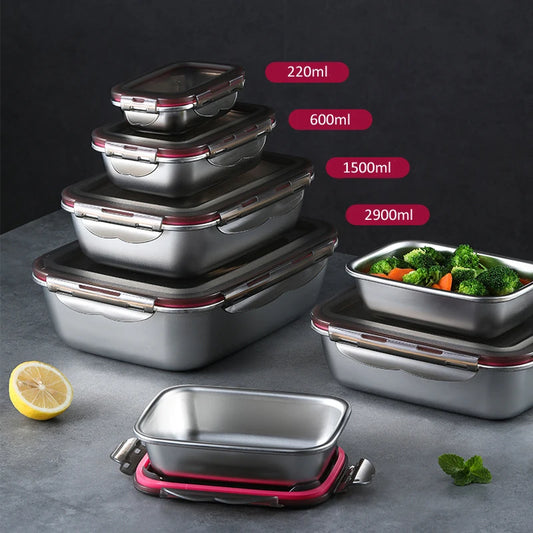 Stainless Steel Lunch Bento Box  Leakproof | FitNest UK