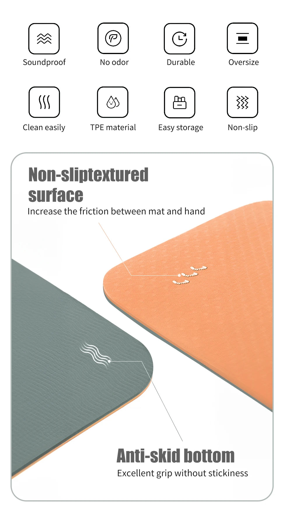 WESTTUNE Eco Yoga Mat - Non-Slip Exercise | FitNest UK