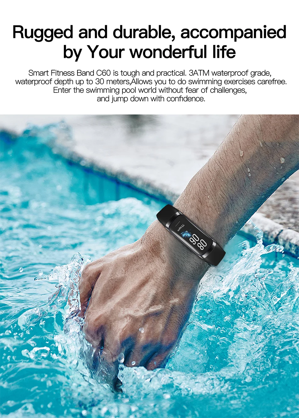 LIGE AMOLED Smartwatch  Waterproof Fitness | FitNest UK
