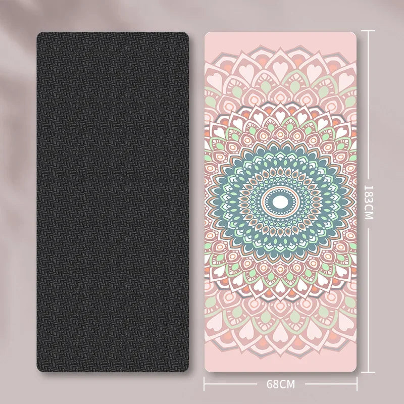 Folding Suede Yoga Mat  Thick Non-Slip Travel | FitNest UK