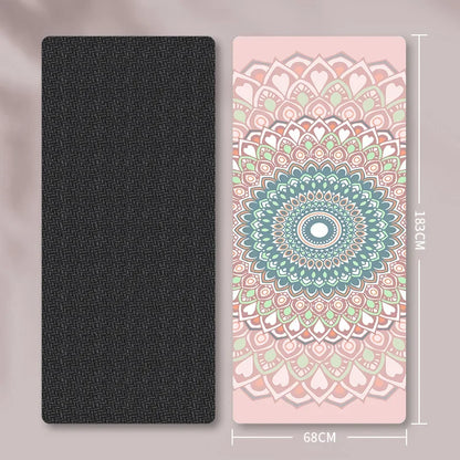 Folding Suede Yoga Mat  Thick Non-Slip Travel | FitNest UK