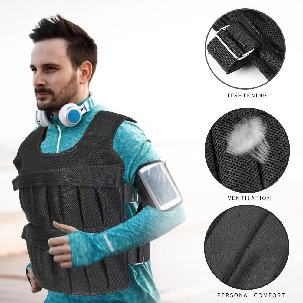Adjustable Weight Training Vest 3-50kg | FitNest UK