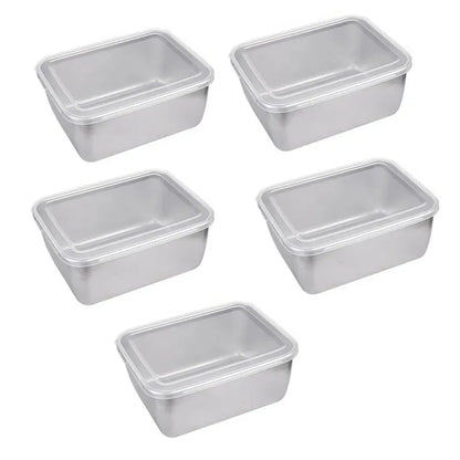 Stainless Steel Food Storage Box Set | FitNest UK