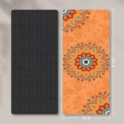 Folding Suede Yoga Mat  Thick Non-Slip Travel | FitNest UK