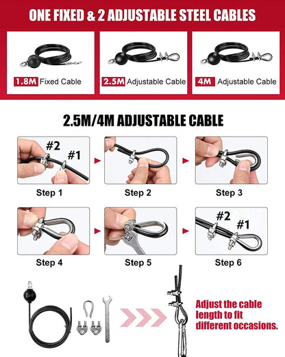 Wall-Mounted Pulley Cable System - Home Gym | FitNest UK