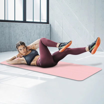 Thick Non-Slip Yoga Mat – Solid Color Fitness Exercise Mat for Home Gym & Workouts – FitNest UK