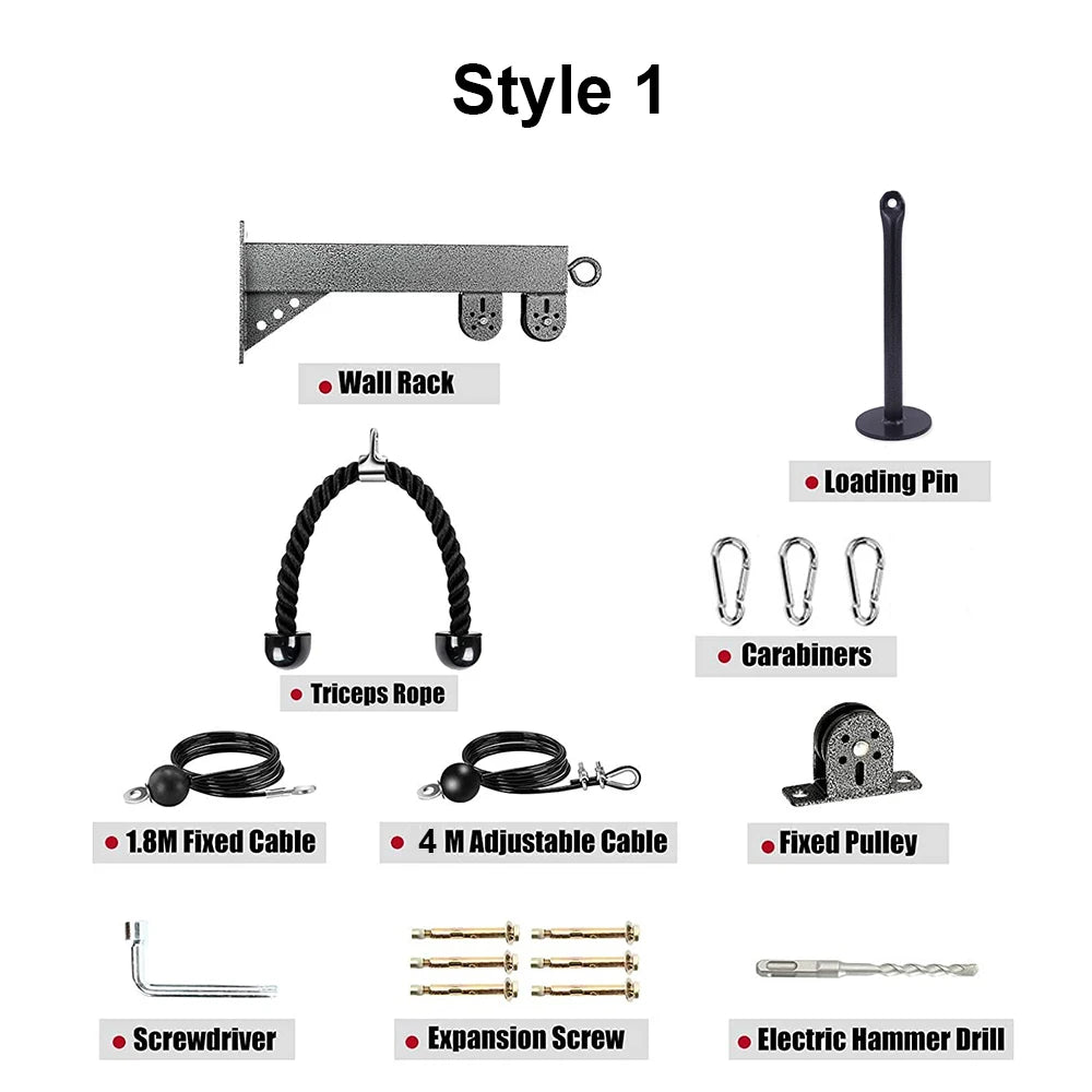 Wall-Mounted Pulley Cable System - Home Gym | FitNest UK