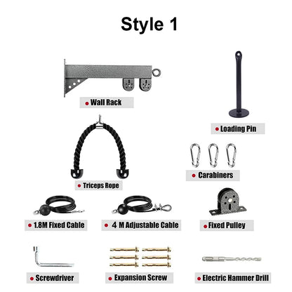 Wall-Mounted Pulley Cable System - Home Gym | FitNest UK