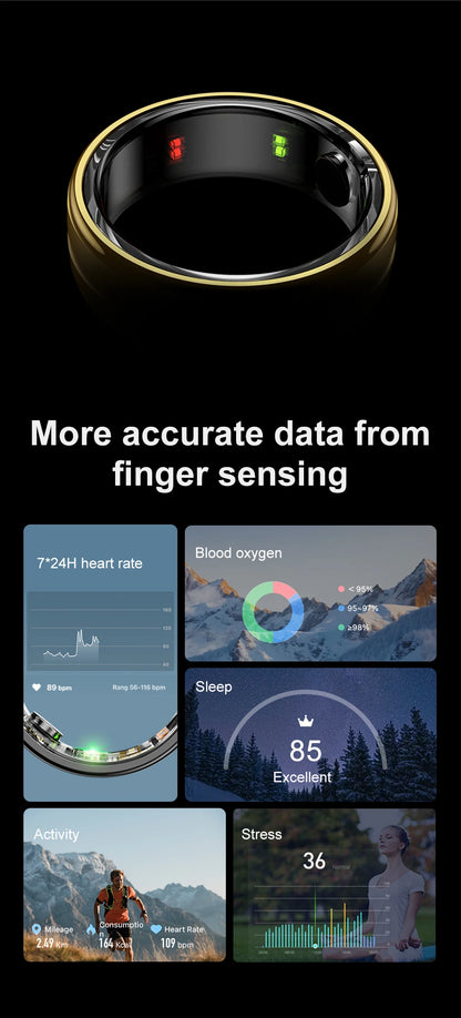 R06 Smart Ring  Heart & Oxygen Monitor | FitNest UK