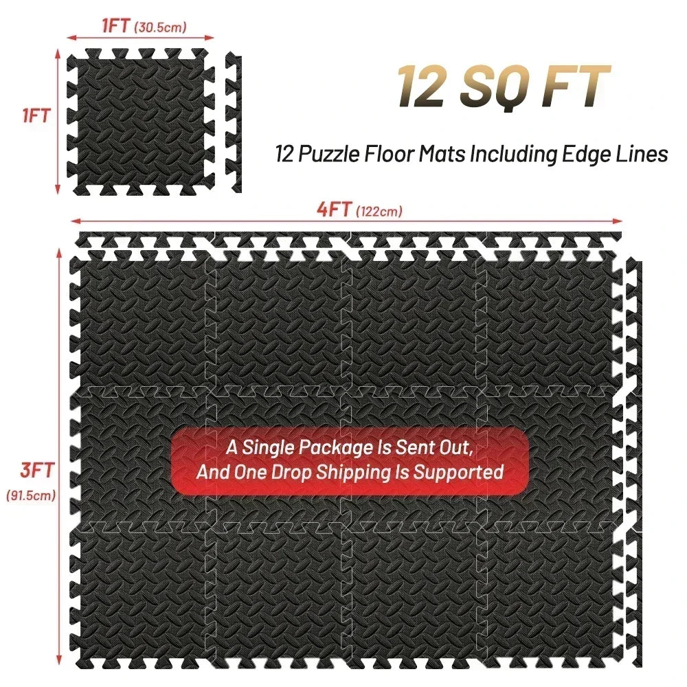 Puzzle Fitness Mat Set  EVA Interlocking Tiles | FitNest UK