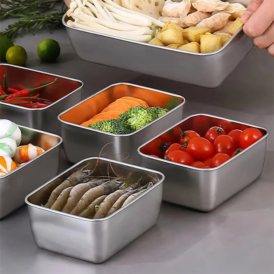 Stainless Steel Food Storage Box Set | FitNest UK