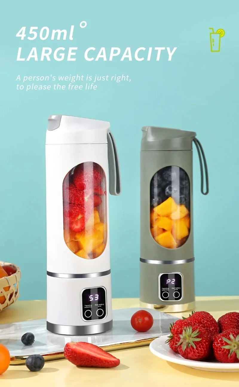 Fruit Juicer Blender 450ml  10-Blade USB | FitNest UK