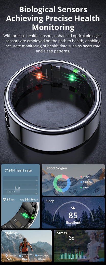 R12 Smart Ring  Waterproof Health Ring | FitNest UK