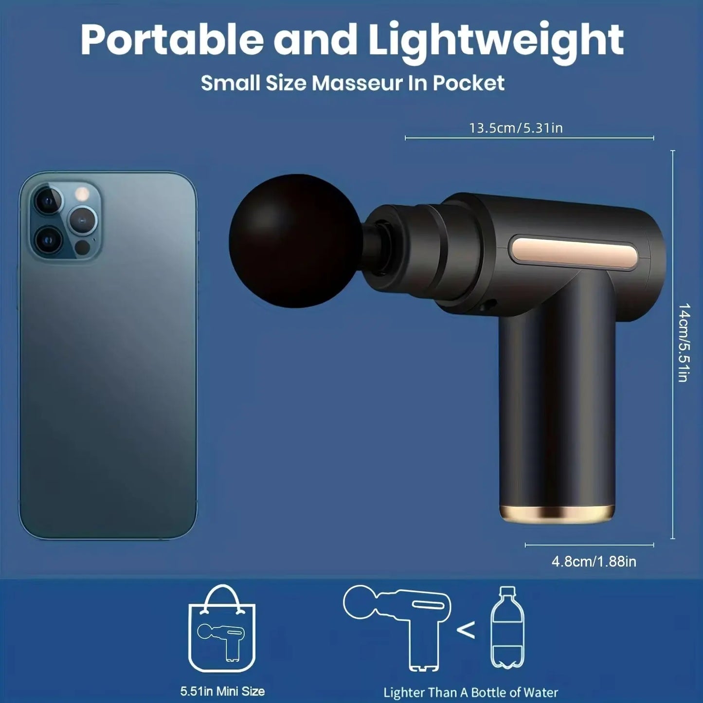 Mini Muscle Massage Gun  Portable Percussion | FitNest UK