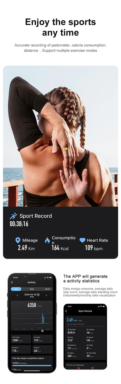R06 Smart Ring  Heart & Oxygen Monitor | FitNest UK