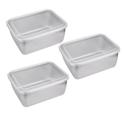 Stainless Steel Food Storage Box Set | FitNest UK