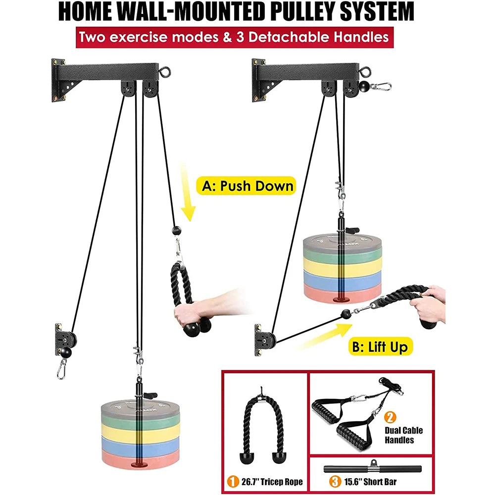 Wall-Mounted Pulley Cable System - Home Gym | FitNest UK