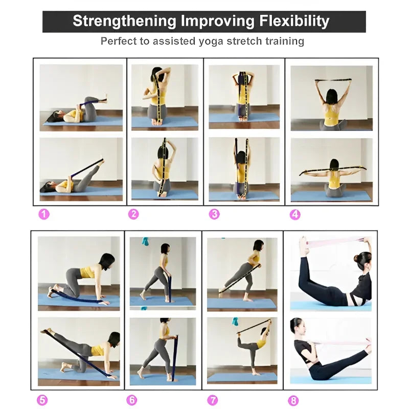 Yoga Stretching Strap  Elastic Band | FitNest UK
