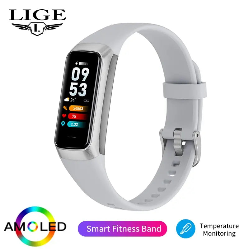 LIGE AMOLED Smartwatch  Waterproof Fitness | FitNest UK