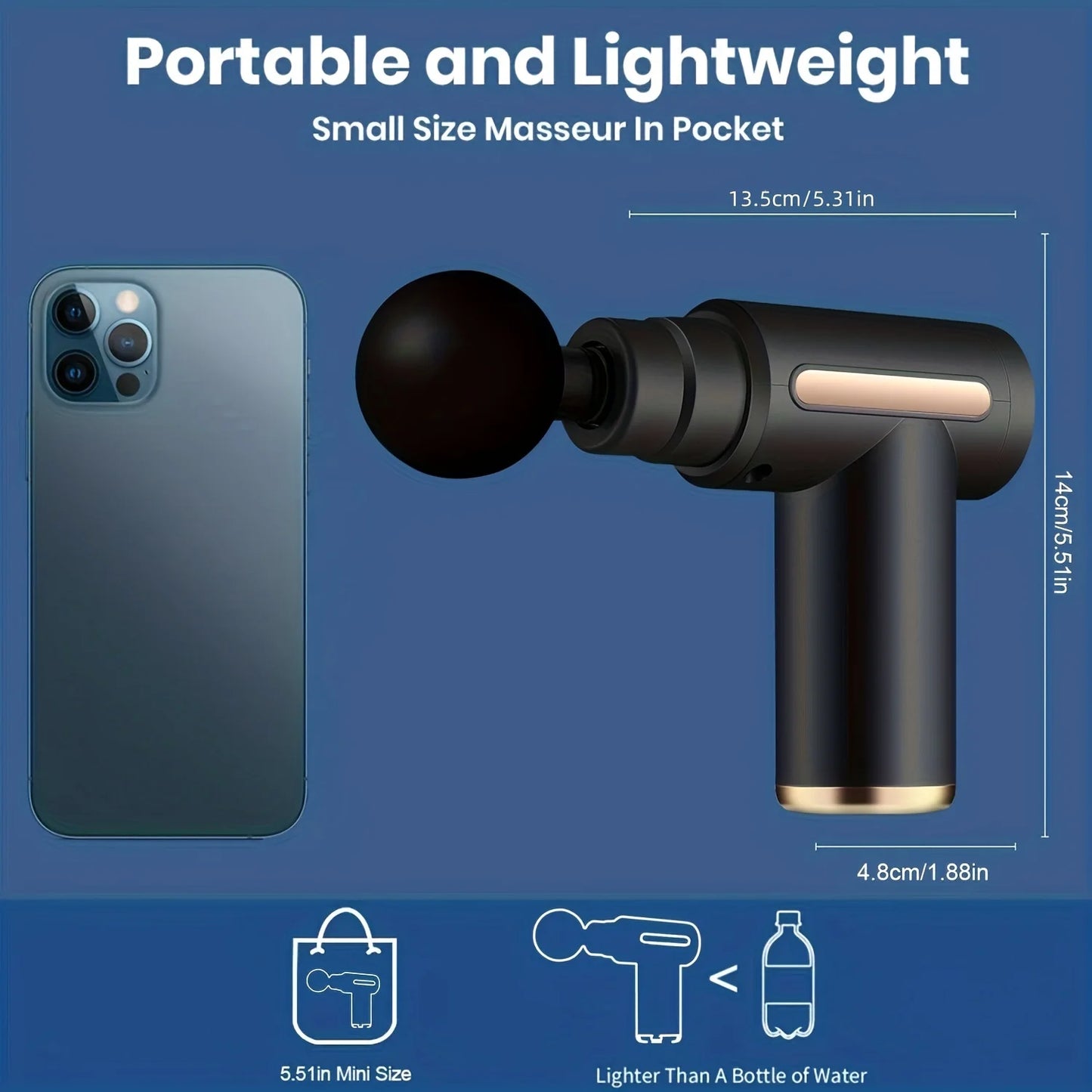 Mini Muscle Massage Gun  Portable Percussion | FitNest UK