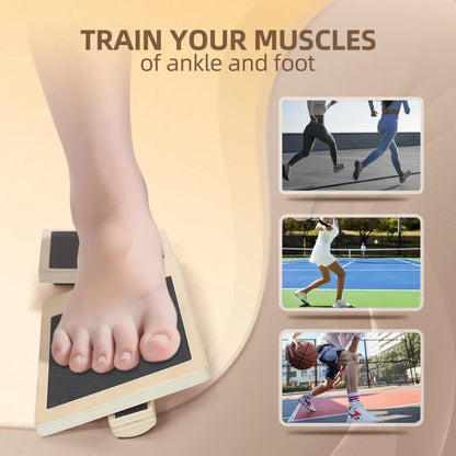 Single Foot Balance Board - Wooden Ankle Trainer | FitNest UK
