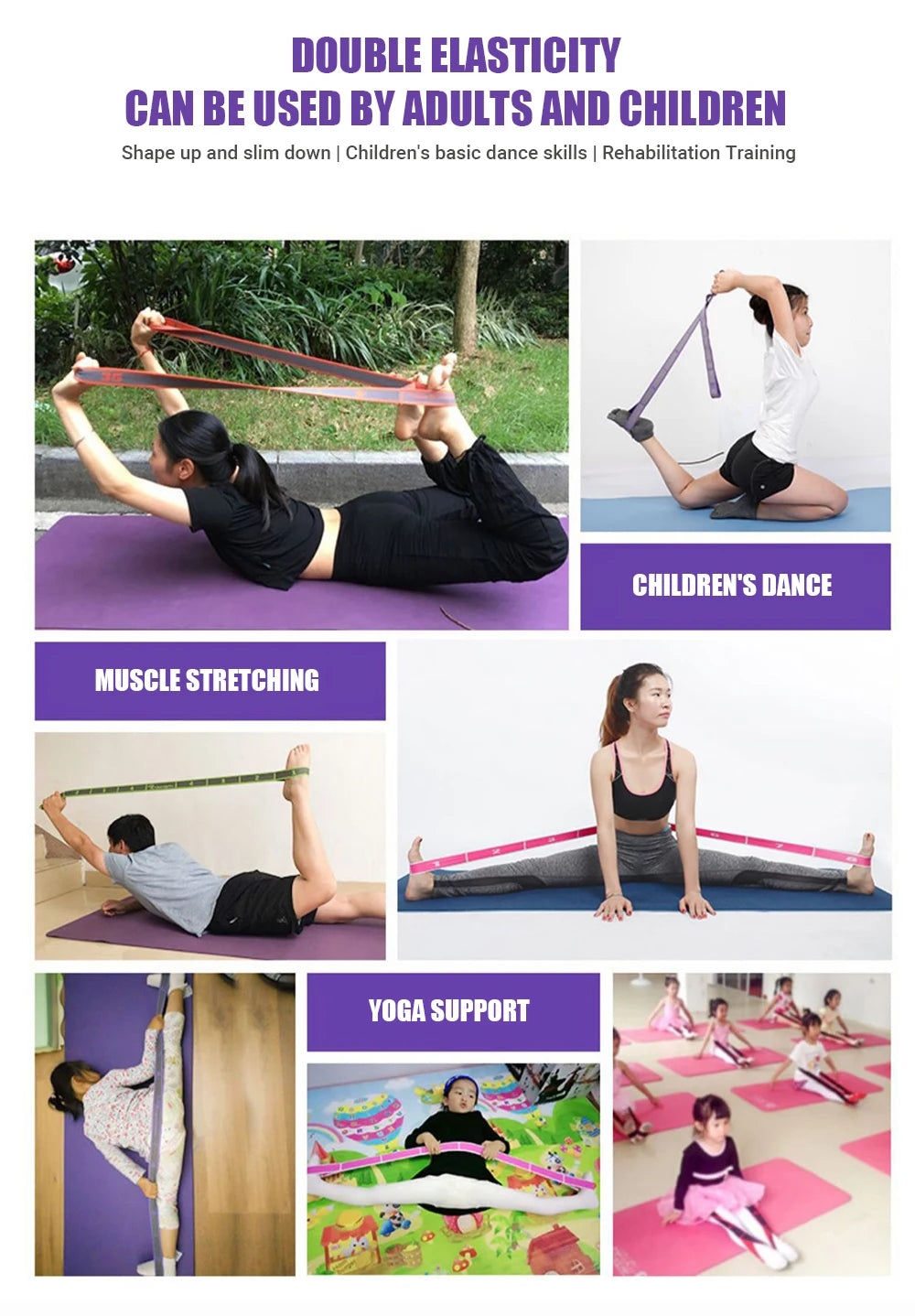 Yoga Resistance Band  Multi-Section Stretch | FitNest UK