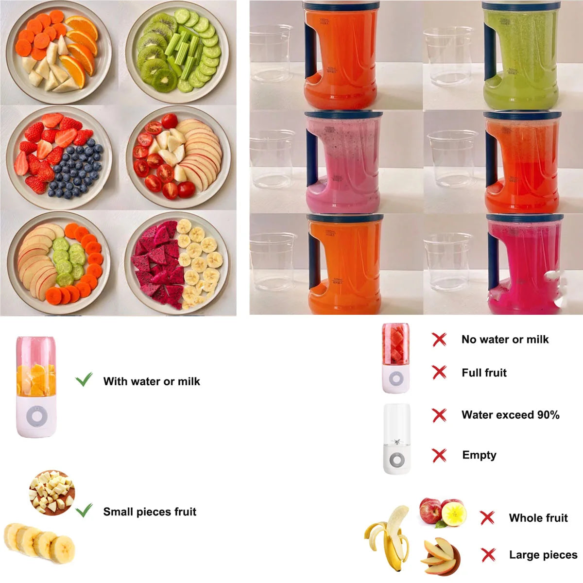 ABHI 500ml Portable Blender  16-Blade Juicer | FitNest UK