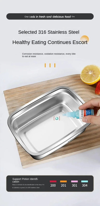 Stainless Steel Camping Lunch Box  Leakproof | FitNest UK