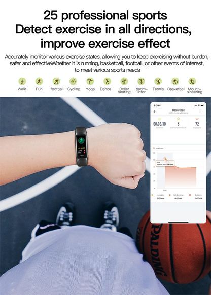 LIGE AMOLED Smartwatch  Waterproof Fitness | FitNest UK