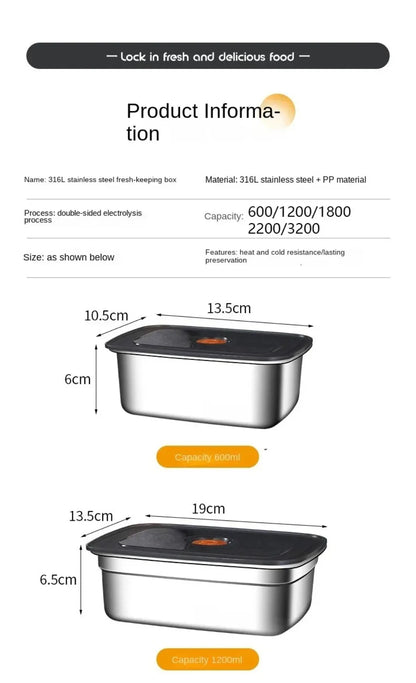 Stainless Steel Camping Lunch Box  Leakproof | FitNest UK