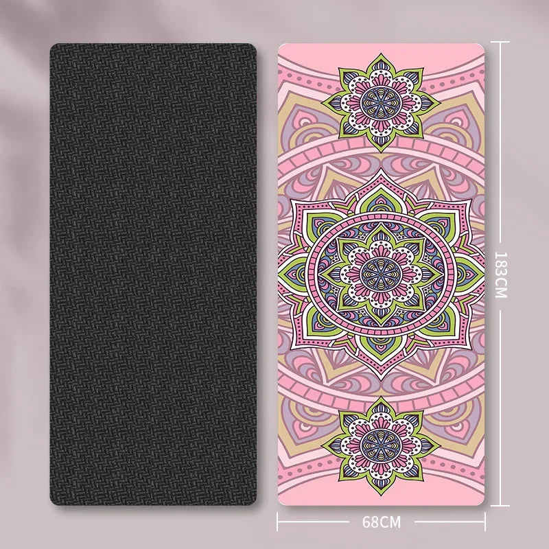 Folding Suede Yoga Mat  Thick Non-Slip Travel | FitNest UK