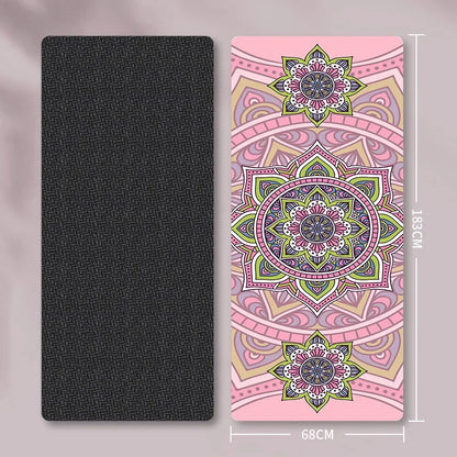 Folding Suede Yoga Mat  Thick Non-Slip Travel | FitNest UK